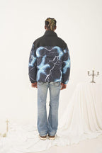 Empty Reference Lightnings Printed Down Jacket