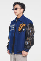 F2CE Chains Embroidered Varsity Jacket