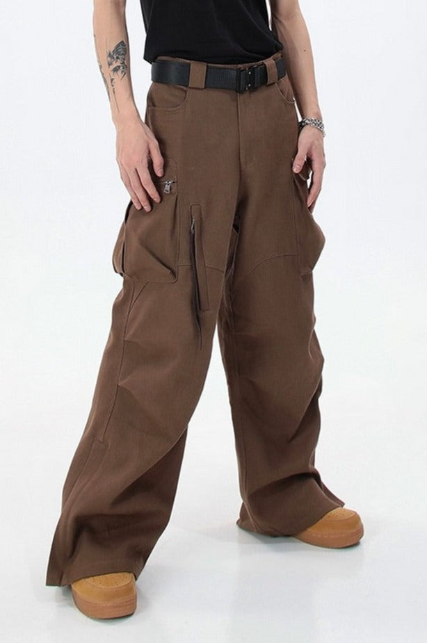 Split Straight Loose Trousers