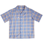 Empty Reference Blue Checkered Cuban Shirt