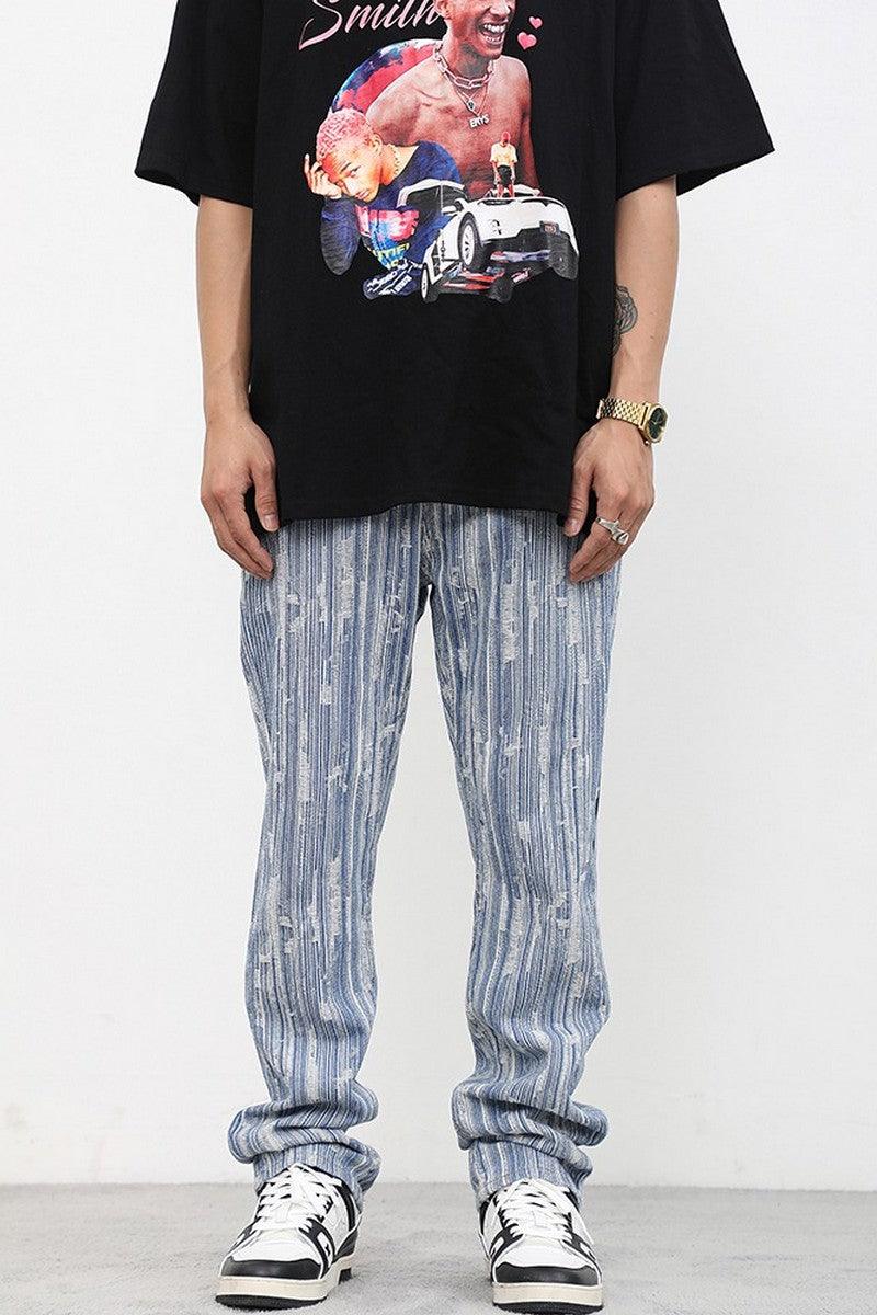 CZ Vintage Distressed Straight Jeans