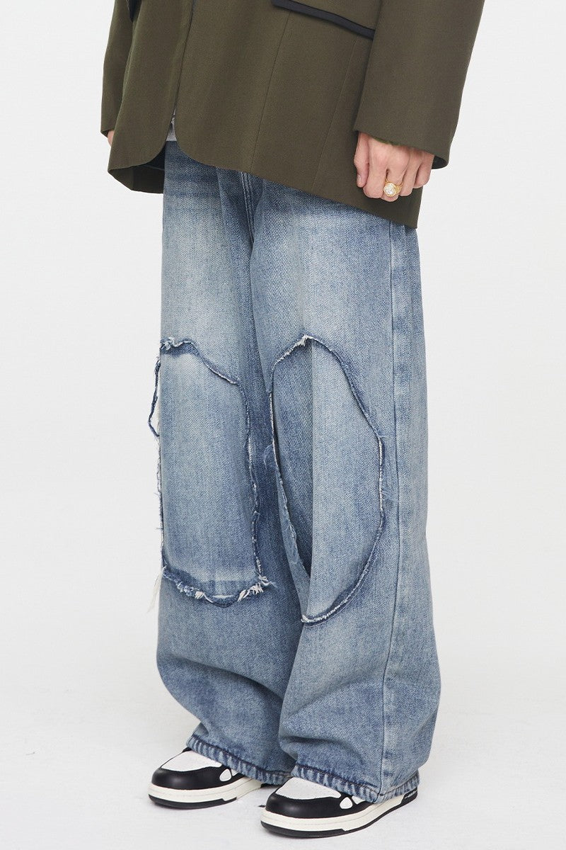 Layered Washed Jeans