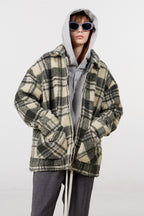 STEEPC Plaid Sherpa Jacket