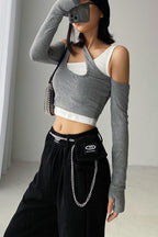 Cropped Asymmetrical Top