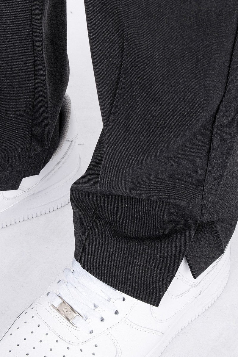 Slit Straight Trousers
