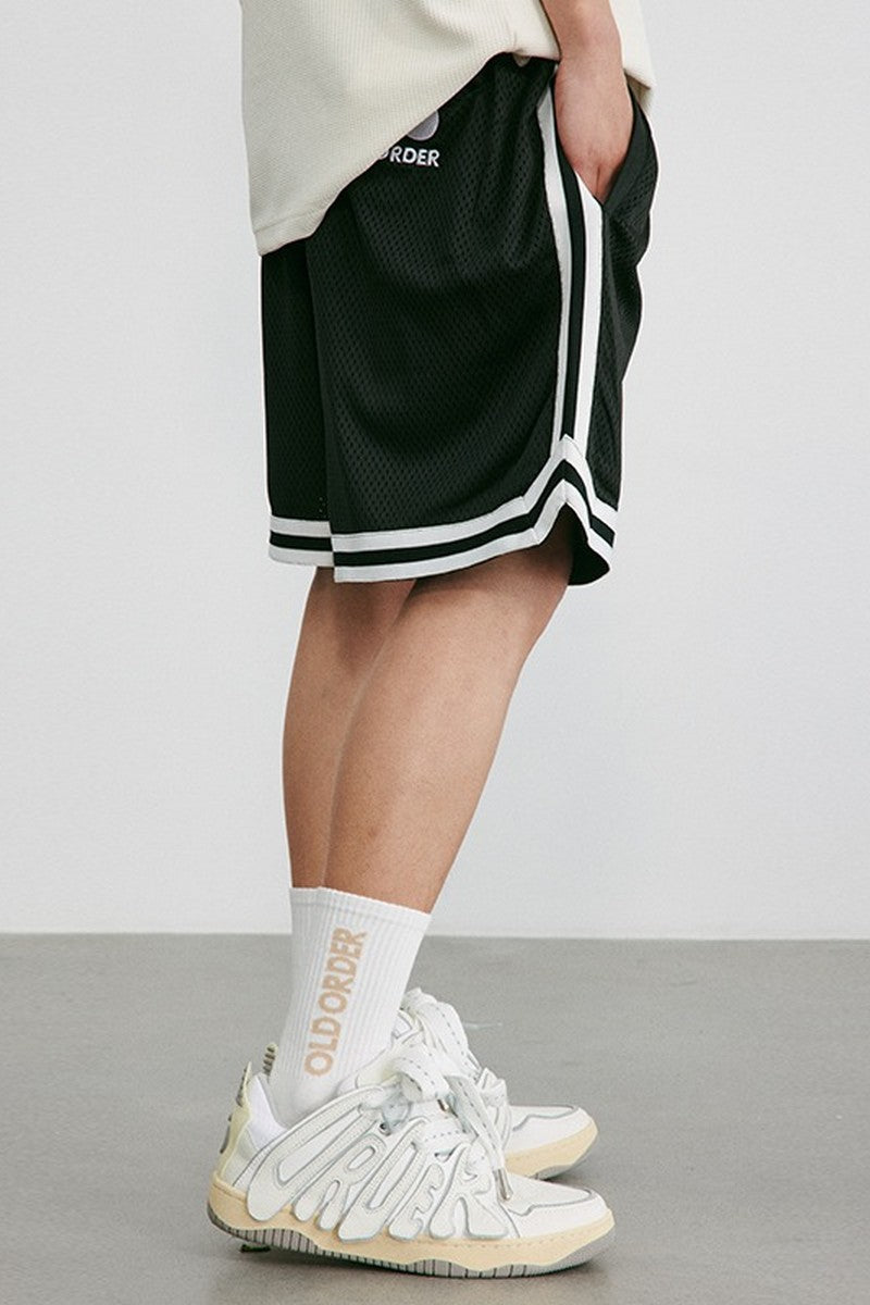 OO Embroidered Logo Mesh Shorts