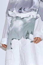 Mix7 White Print Shorts