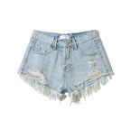 CZ Tight Distressed Jeans Shorts