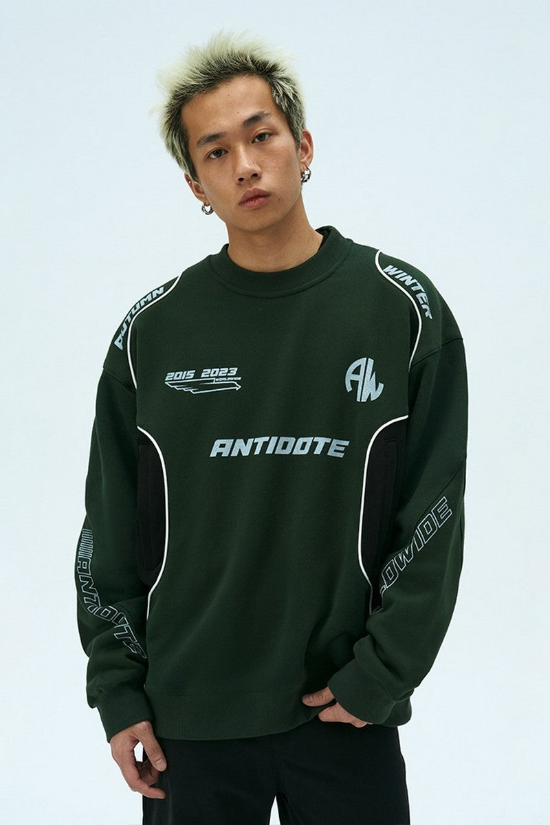 Racing Stitched Sweater