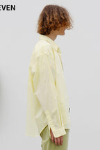 Mix7 Cream Retro Loose Shirt