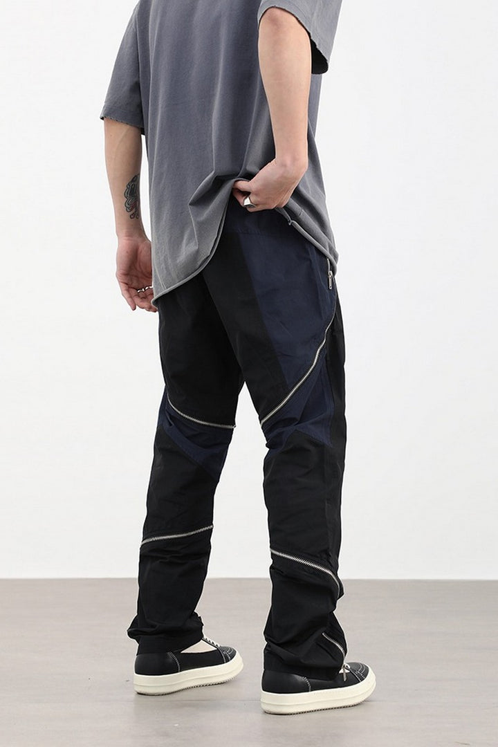 Stitched Color Block Trousers