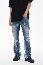 CZ Stitched Flared Jeans