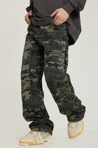 Double Knee Camo Loose Trousers