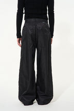 Nylon Straight Trousers