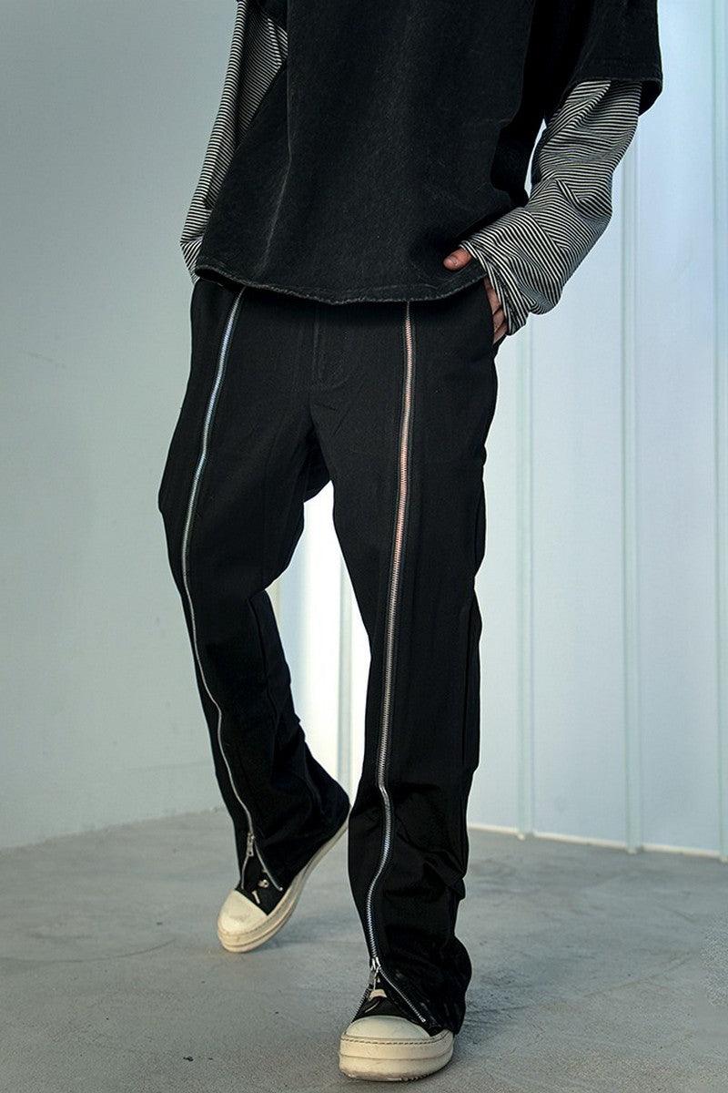 CZ Zipper Straight Flared Trousers