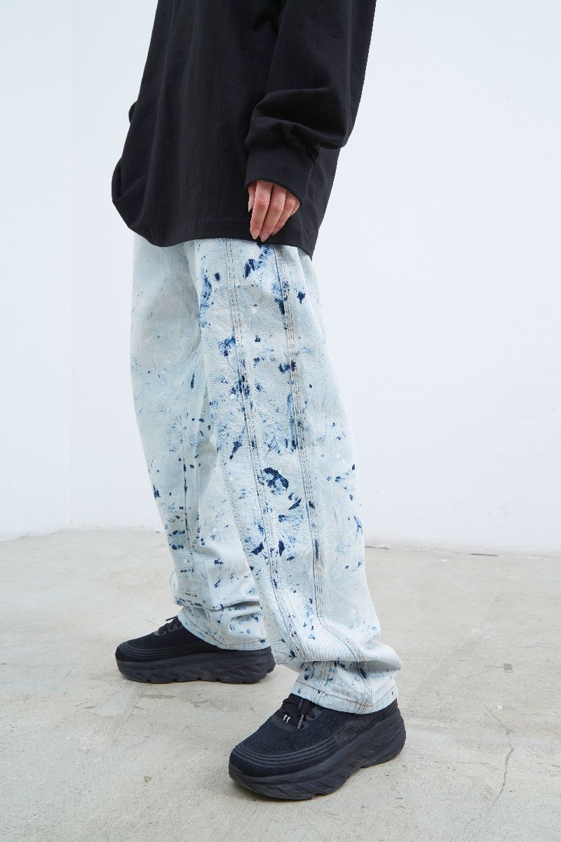 STEEPC Bleached Straight Jeans