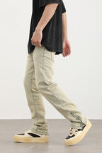 Retro Mud Wash Slit Jeans
