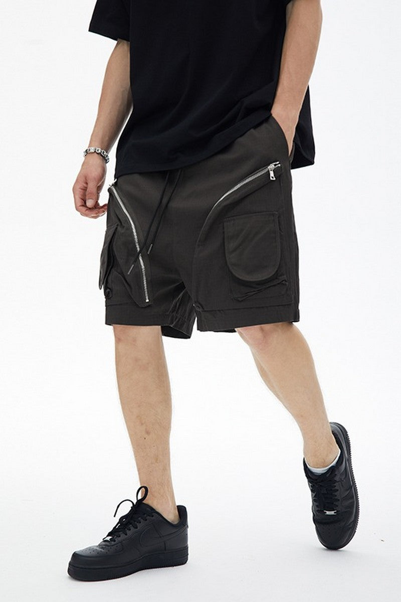 Zipper Pockets Shorts