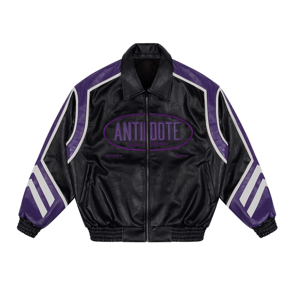 ANT Logo Leather Jacket