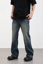 Washed Flared Retro Jeans