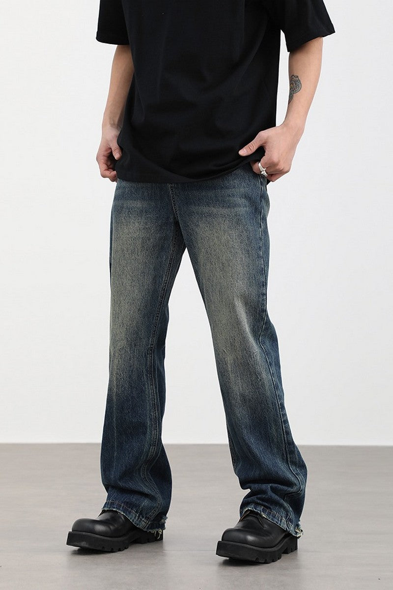 Washed Flared Retro Jeans