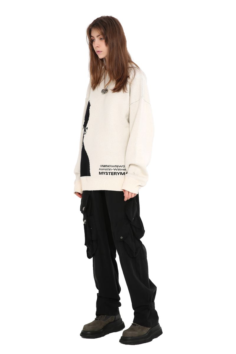 Unknown World Portrait Loose Sweater