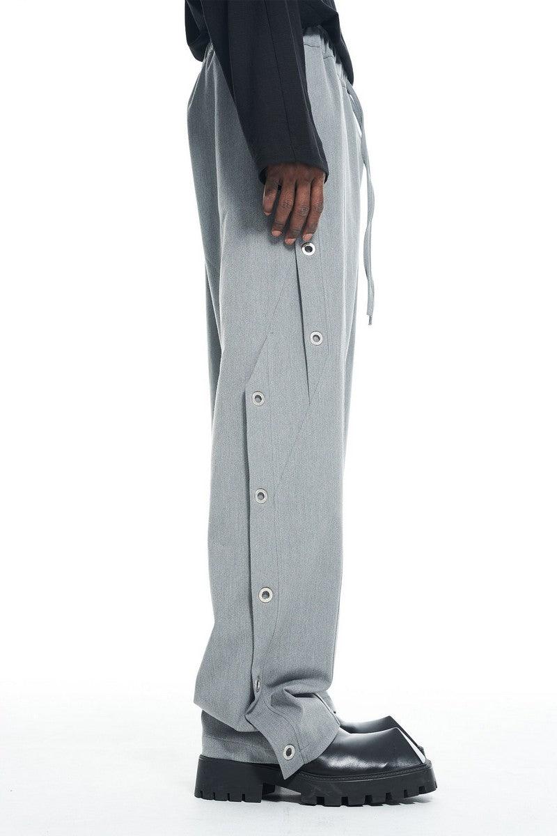 BNP Metal Rings Breasted Straight Pants - UK Only