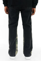 CZ Stitching Camo Flared Jeans