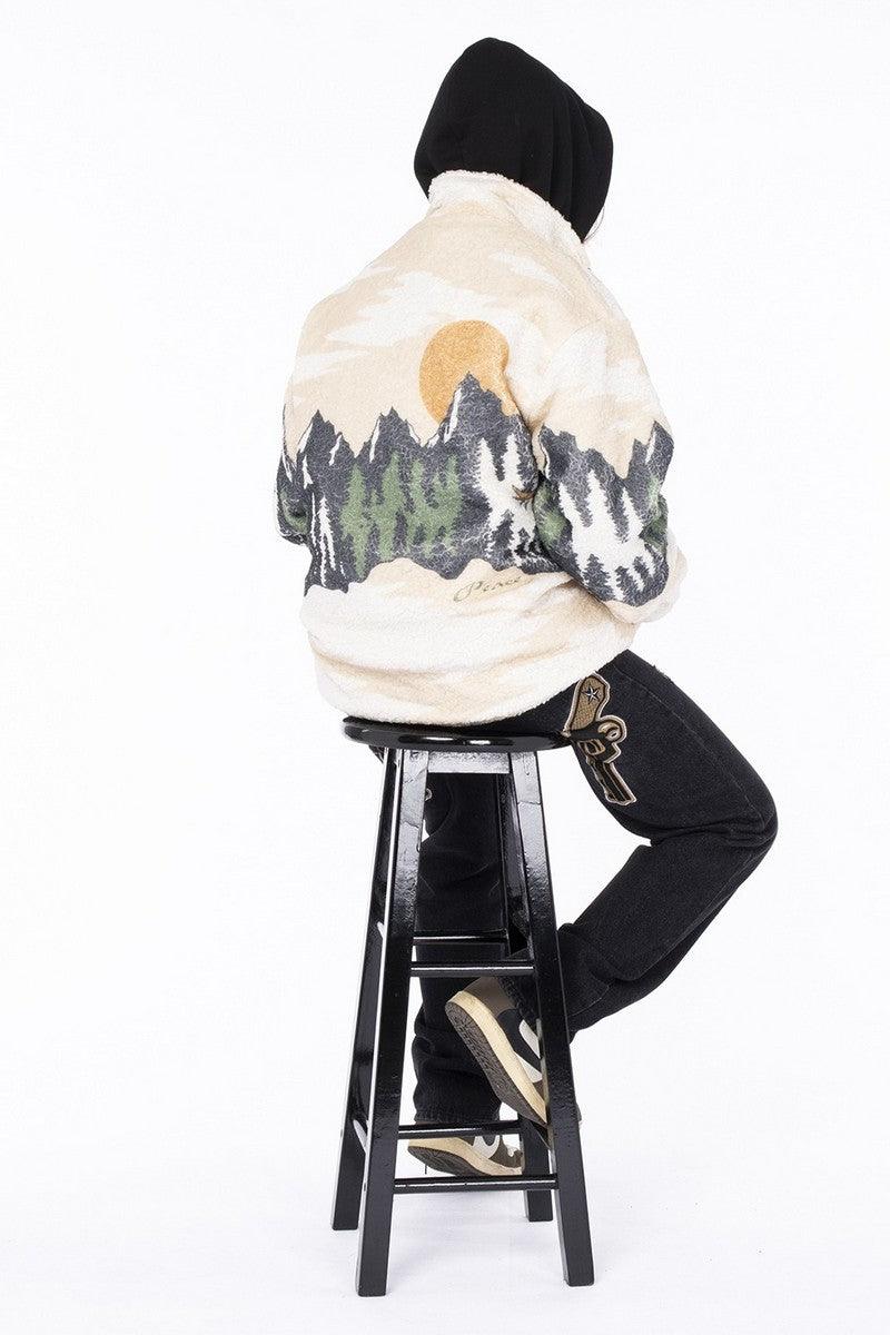 Guns Embroidered Washed Jeans