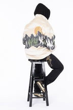 Guns Embroidered Washed Jeans