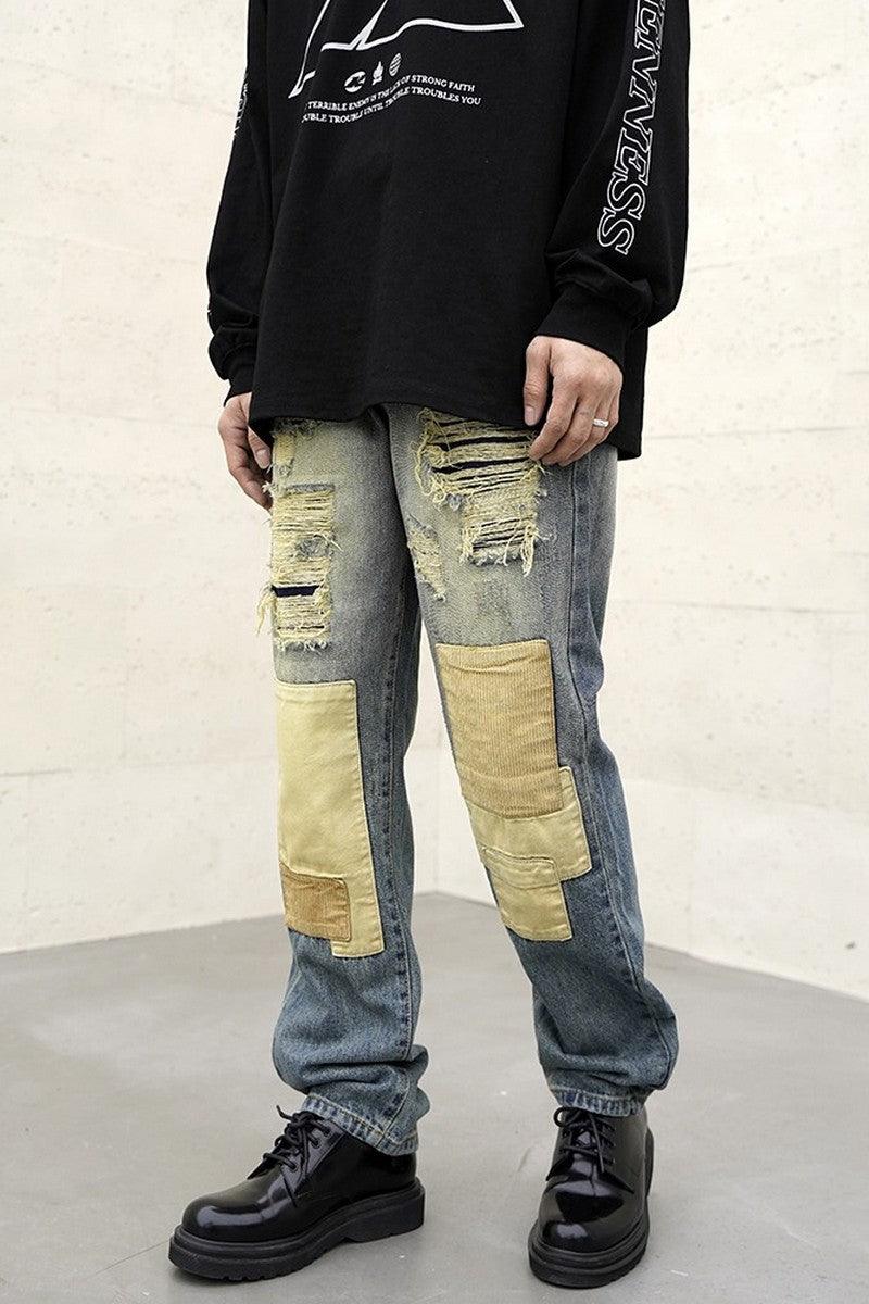 CZ Patches Retro Loose Jeans