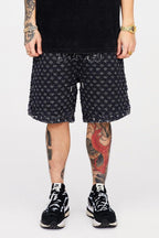 F2CE Embroidered Logo Jeans Shorts