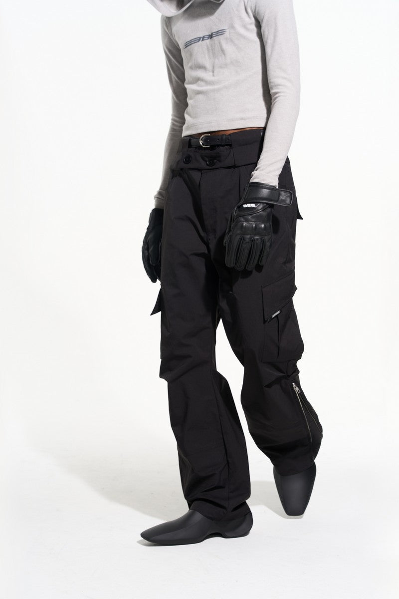 Irregular Double Waist Pants