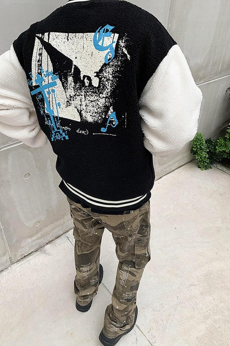 CZ Note Sherpa Varsity Jacket