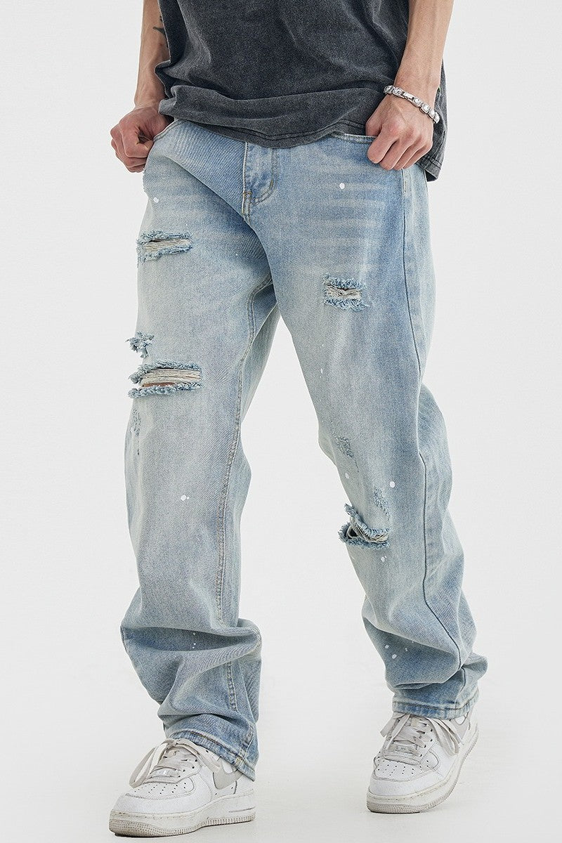 Washed Splash Ink Jeans