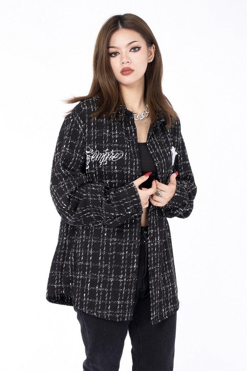 Sempre Embroidered Checkered LS Shirt
