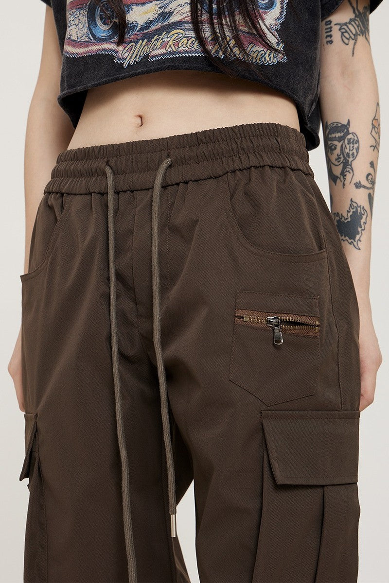 Multi-Pocket Loose Straight Cargos