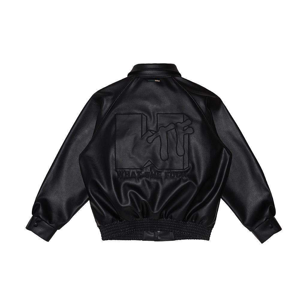 Antidote WTF Logo PU Leather Jacket