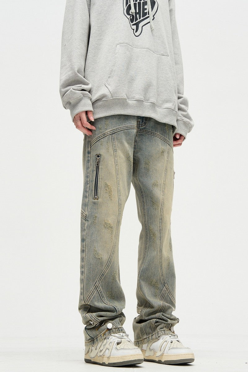 Washed Structure Dyed Denim