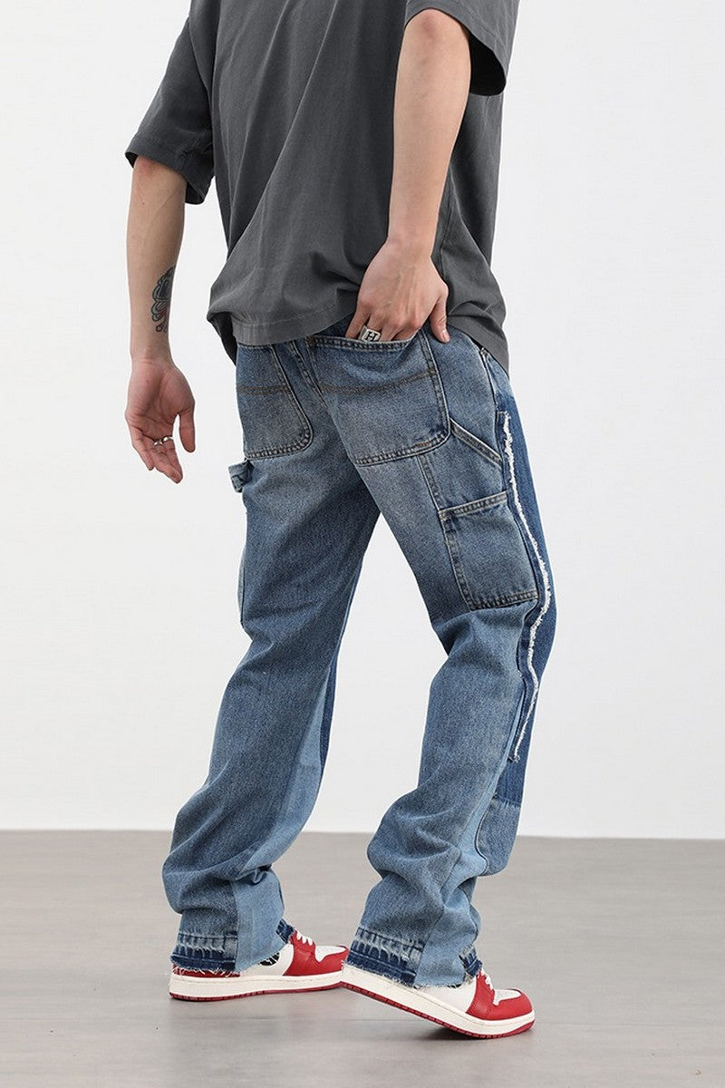Vintage Stitched Flared Jeans