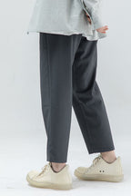 THINGY Dark Gray Straight Trousers