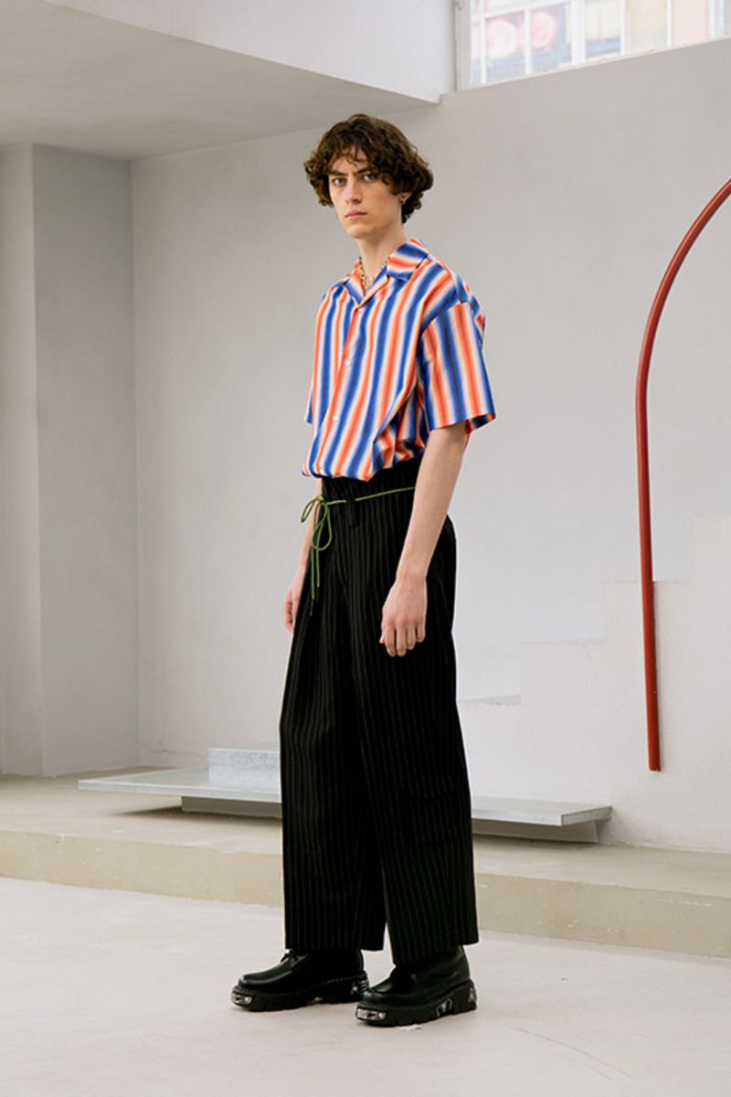 Mix7 Retro Striped Cuban Shirt