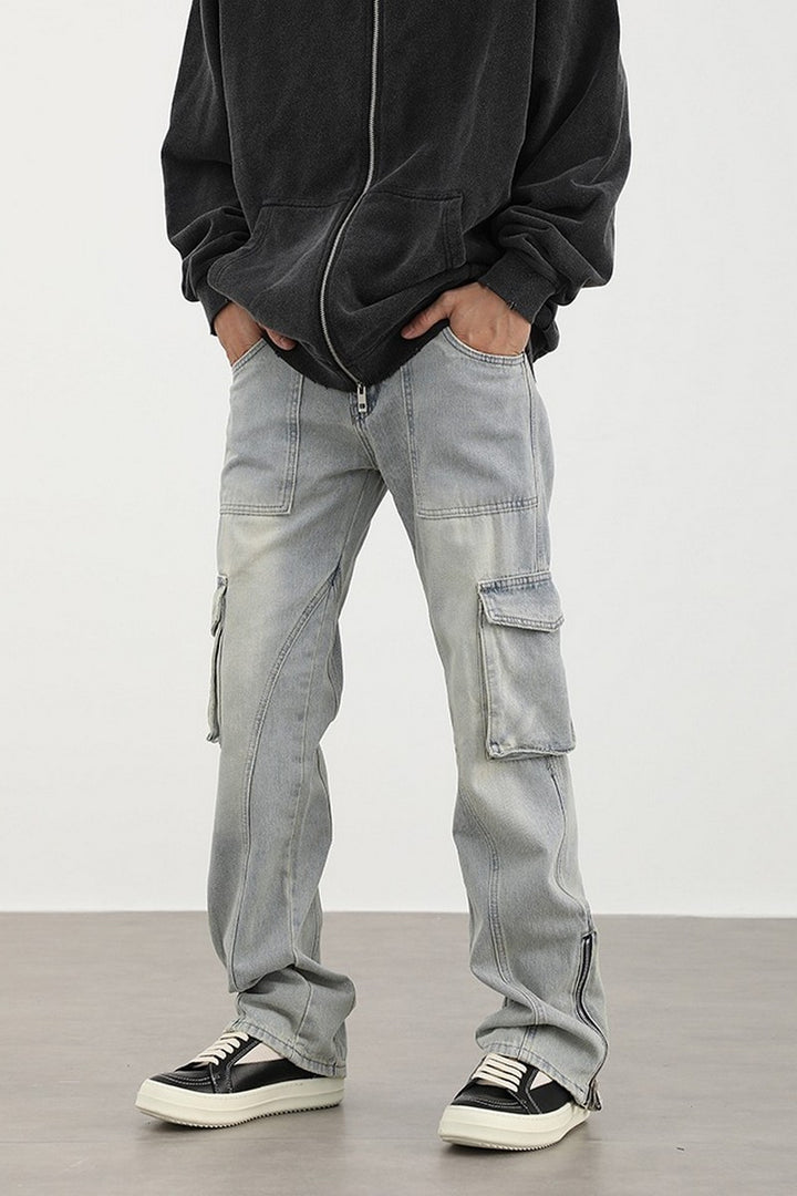 CZ Multi Pocket Zip Jeans
