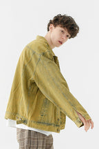 CZ Washed Yellow Jeans Jacket