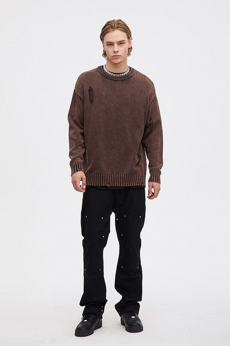 CZ Distressed Retro Sweater
