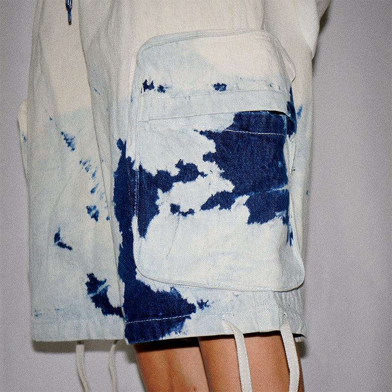 CZ Tie Dyed Splash Ink Jeans Shorts