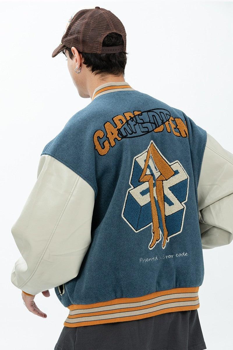 Error Code Embroidered Logo Varsity Jacket