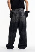 Oversized Washed Jeans