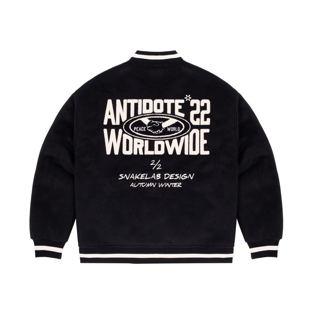 ANT Logo Woolen Embroidered Varsity Jacket