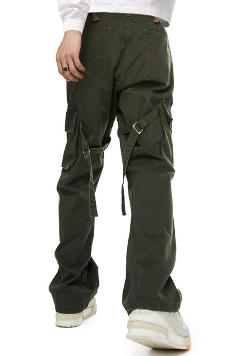 Old Order Straps Flared Cargo Trousers